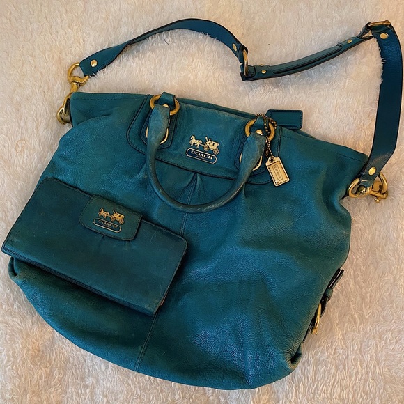 Coach Vintage Leather Satchel & Matching Wallet - Picture 1 of 6